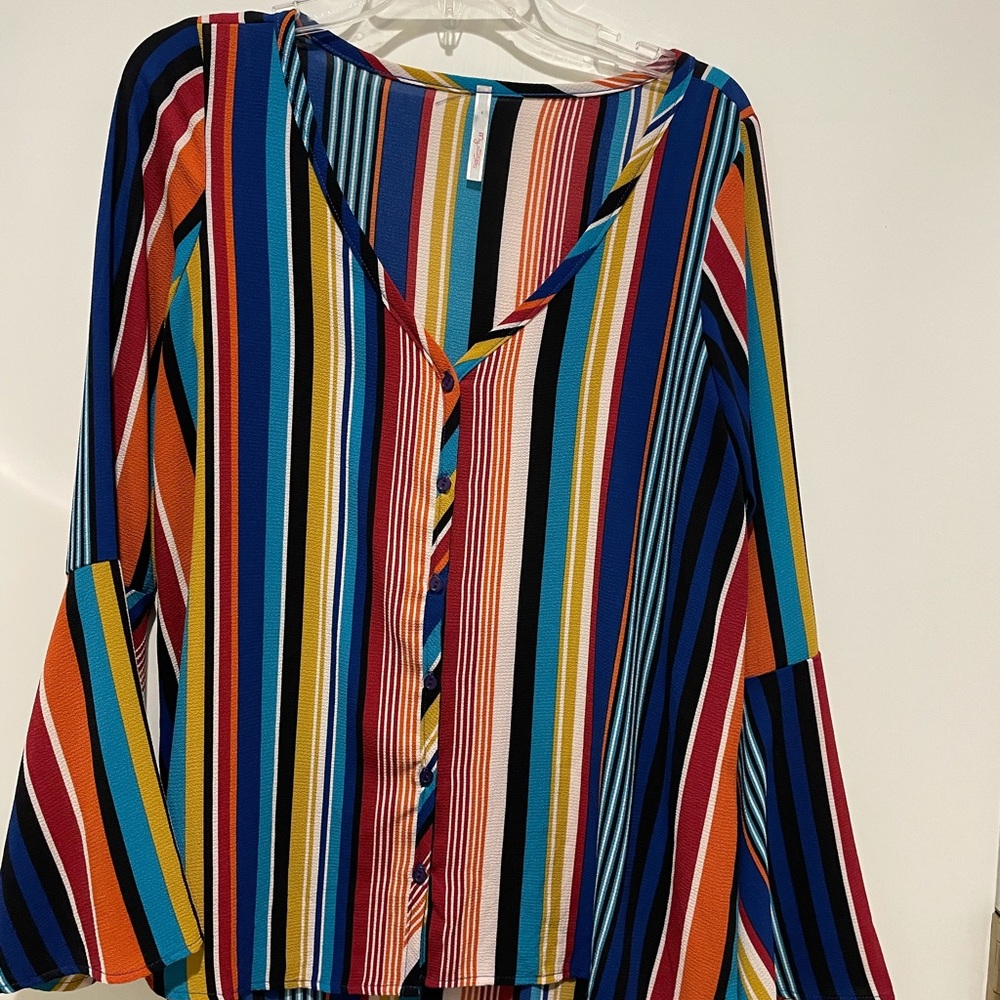 Colorful striped blouse